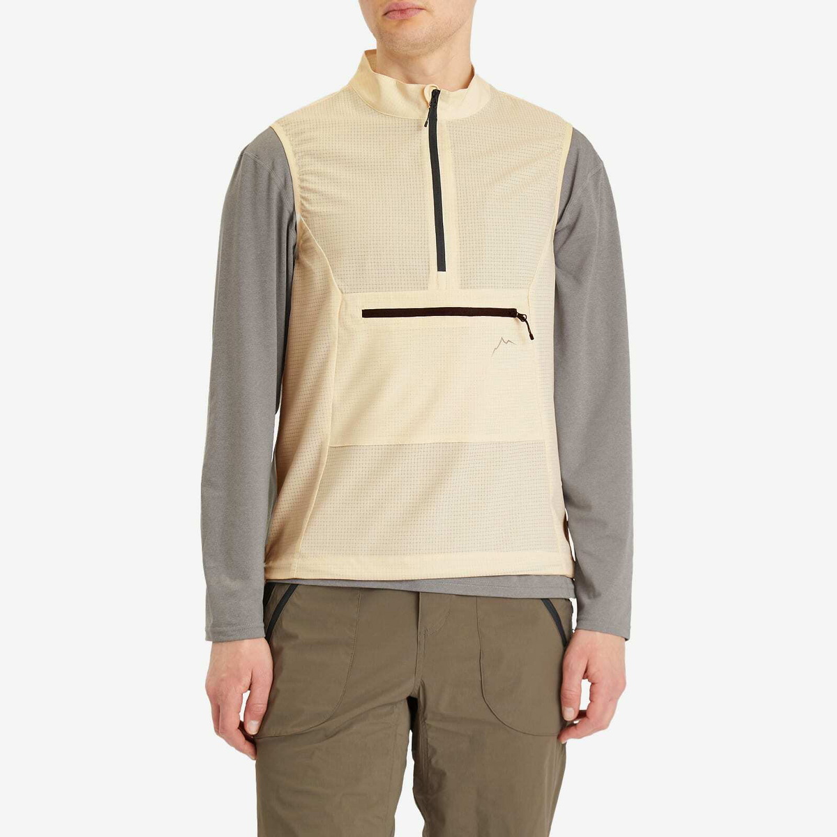CAYL Men's Flow Pullover Vest in Birch White
