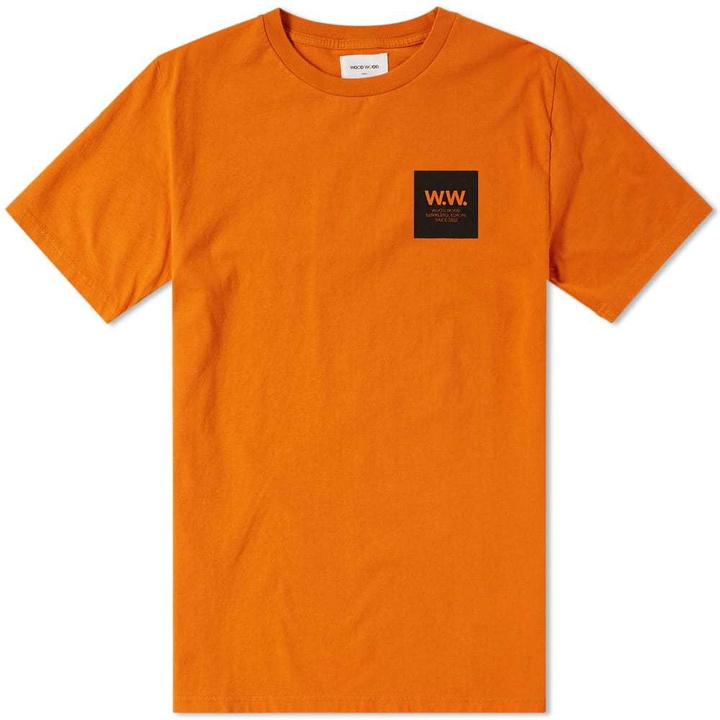 Photo: Wood Wood WW Box Logo Tee Orange