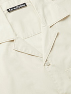 Acne Studios - Sana Camp-Collar Appliquéd Cotton Shirt - Neutrals