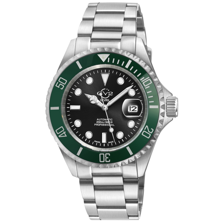 GV2 by Gevril Liguria Automatic Black Dial Mens Watch 42149