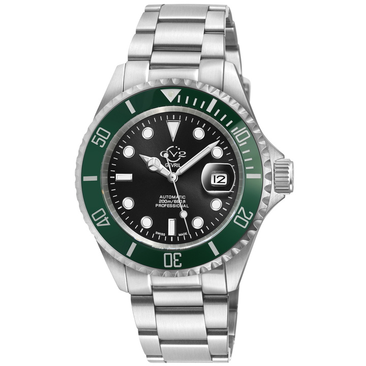 Photo: GV2 by Gevril Liguria Automatic Black Dial Mens Watch 42149