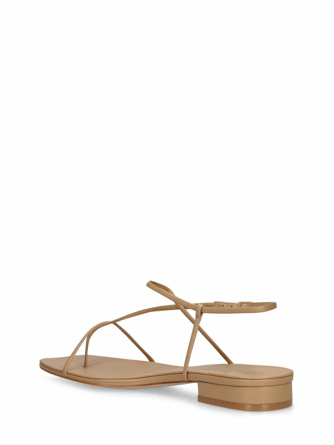 STUDIO AMELIA 10mm Cross Front Leather Flats