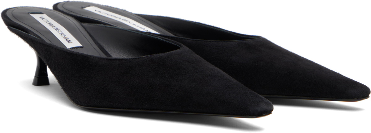 Victoria Beckham Black Sloan Suede Mules
