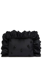 Simone Rocha Pillowcase Embroidered Padded Clutch - Black - One Size