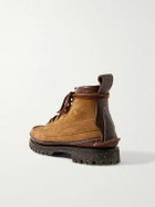 Yuketen - Angler Leather-Trimmed Suede Ankle Boots - Brown