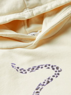Rhude - Logo-Print Cotton-Jersey Hoodie - Neutrals
