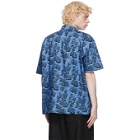 Stella McCartney Blue Ricky Patch Short Sleeve Shirt
