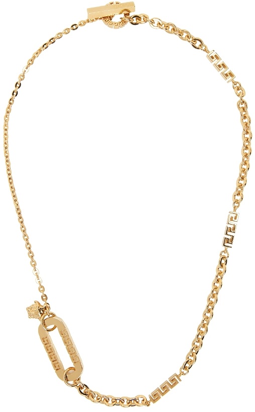Photo: Versace Gold Round Logo Necklace