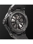 ROGER DUBUIS - Excalibur Huracán Automatic Skeleton 45mm DLC-Coated Titanium and Rubber Watch, Ref. No. RDDBEX0829 - Gray