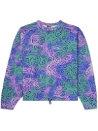 Isabel Marant - Muzao Oversized Printed Cotton-Blend Jersey Sweatshirt - Purple