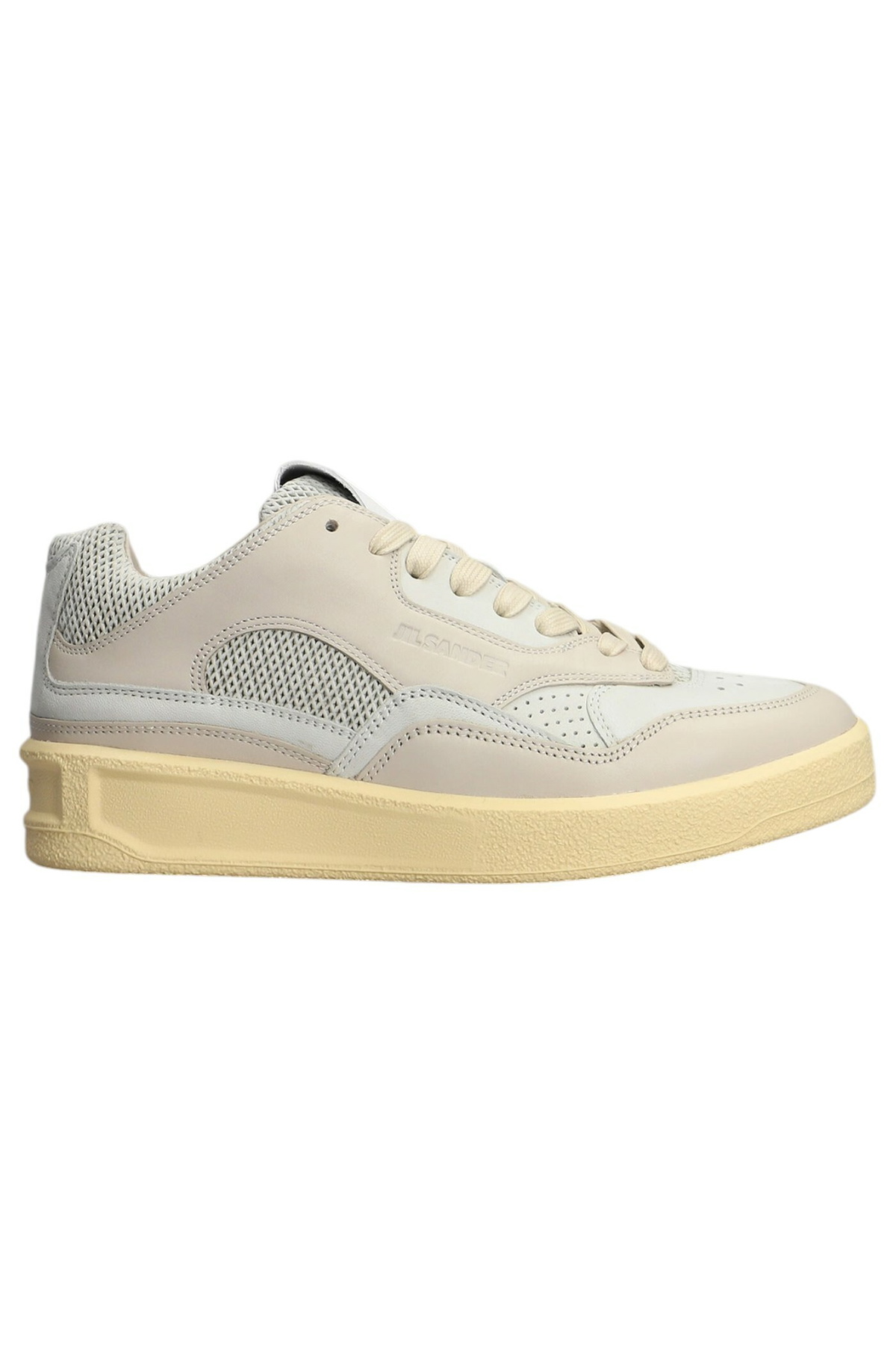 スニーカー JIL SANDER Grey Canvas And Rubber Basket Sneakers JIL SANDER Basket Leather Low Top Sneakers Jil Sander