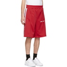 Palm Angels Red Track Shorts