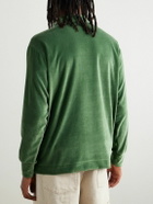 Needles - Cotton-Blend Velour Polo Shirt - Green