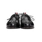 Thom Browne Black Perforated Kilted Loafers