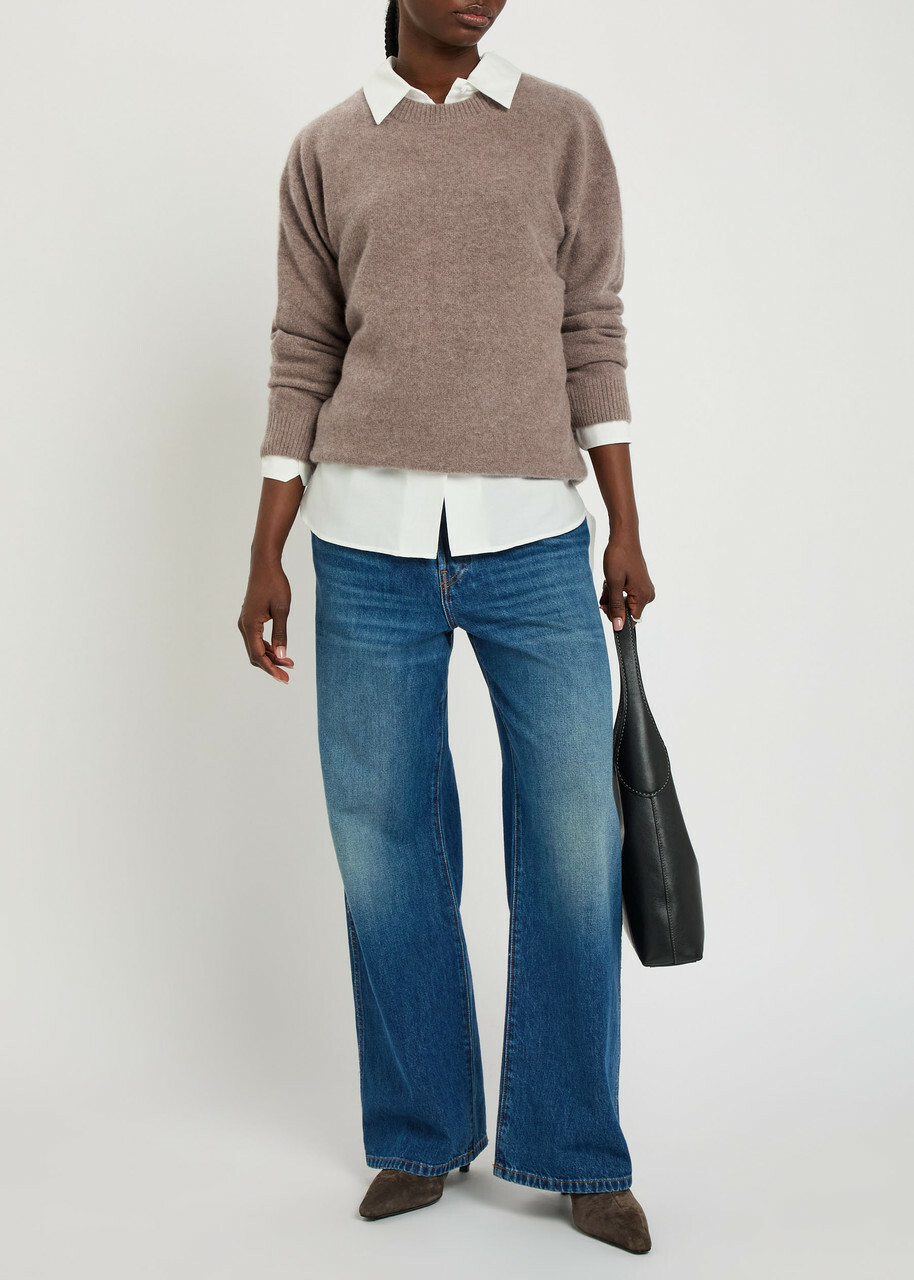 Vince Boiled Cashmere Jumper Beige