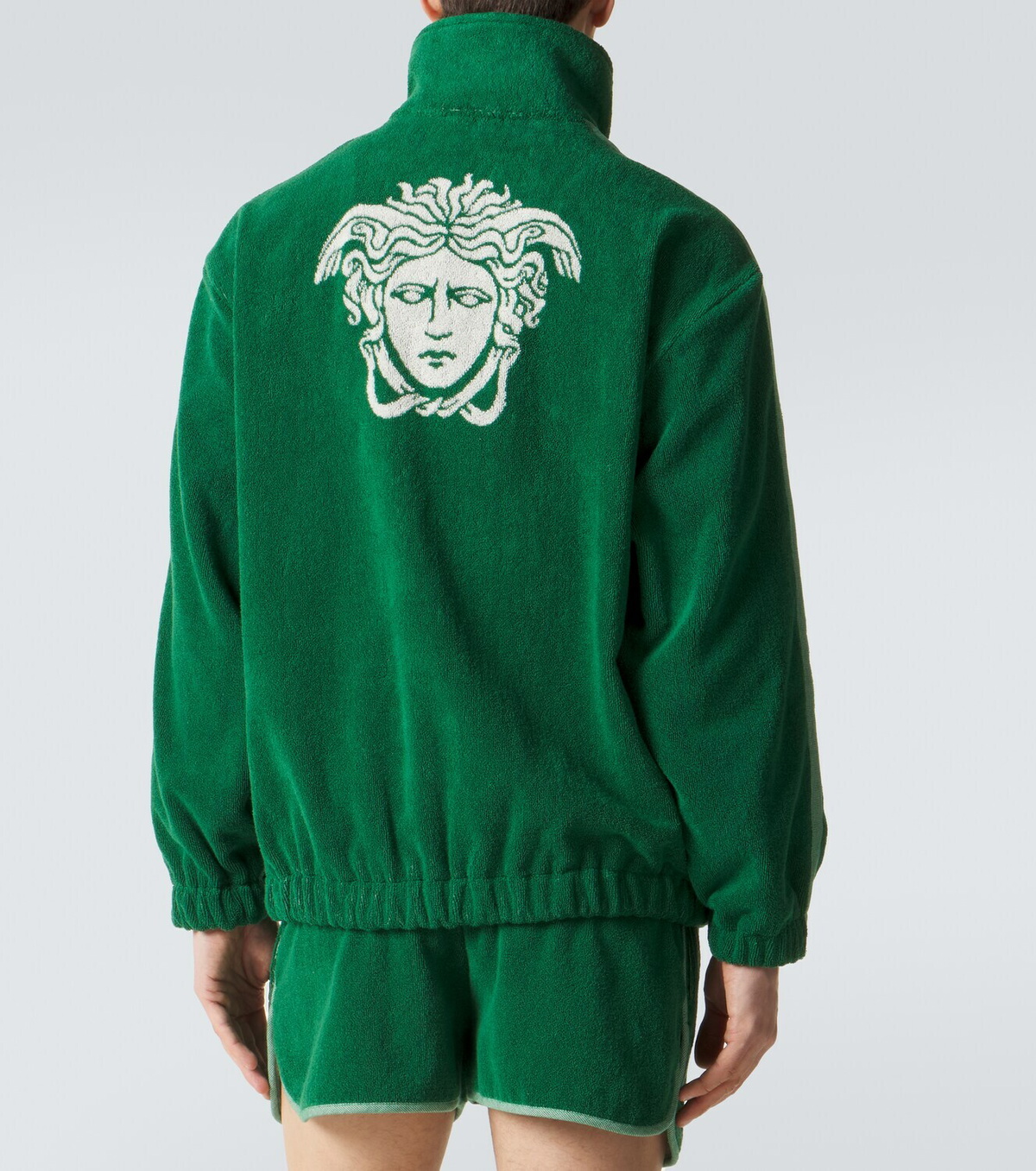 Versace Medusa cotton terry zip-up sweatshirt