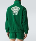 Versace Medusa cotton terry zip-up sweatshirt