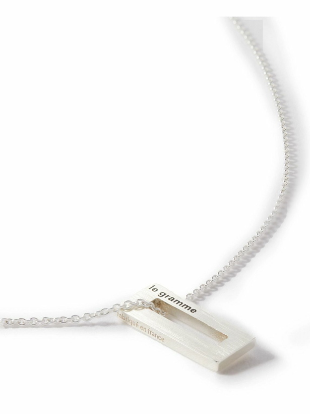 Photo: Le Gramme - 15/10ths Brushed Sterling Silver Pendant Necklace