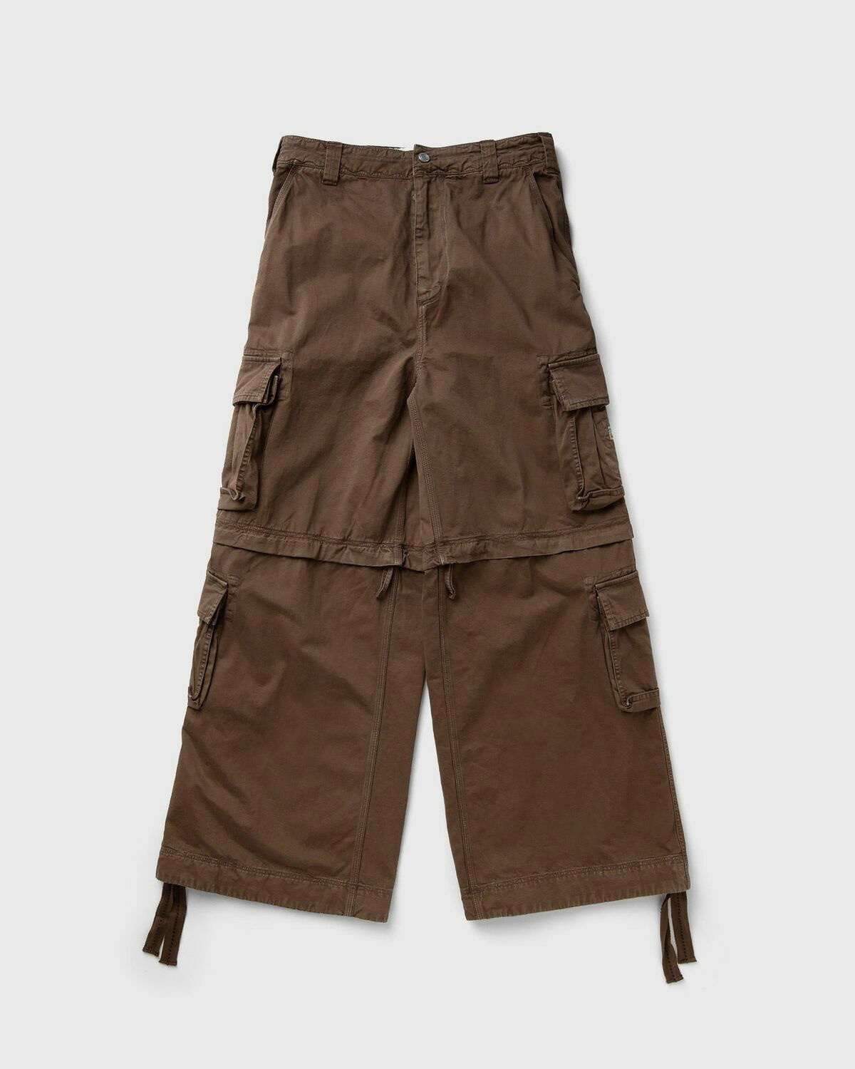 ERL ZIP-OFF CARGO PANTS WOVEN Brown Men ERL