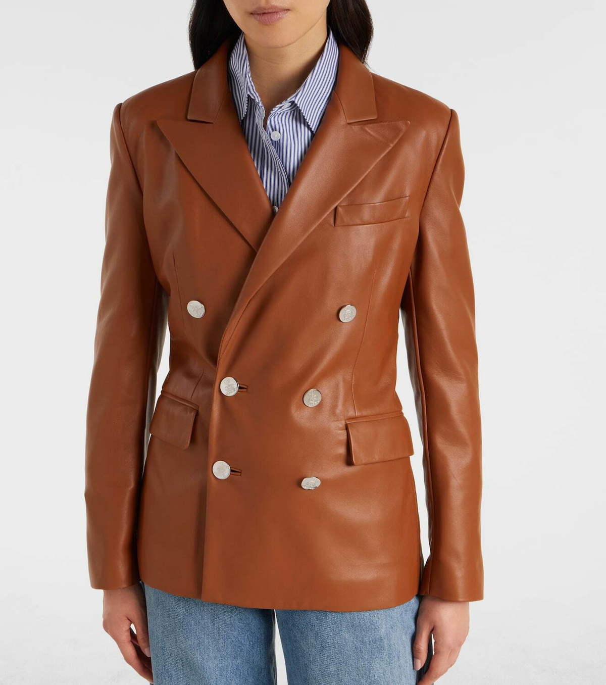 Ralph Lauren Collection Camden leather blazer