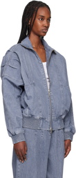 REMAIN Birger Christensen Blue Bat Sleeve Denim Jacket