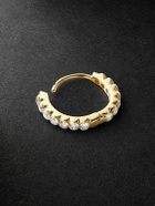 MARIA TASH - 8mm Invisible Set Eternity 18-Karat Gold Diamond Single Hoop Earring