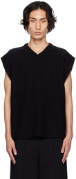 MM6 Maison Margiela Black Jacquard Vest