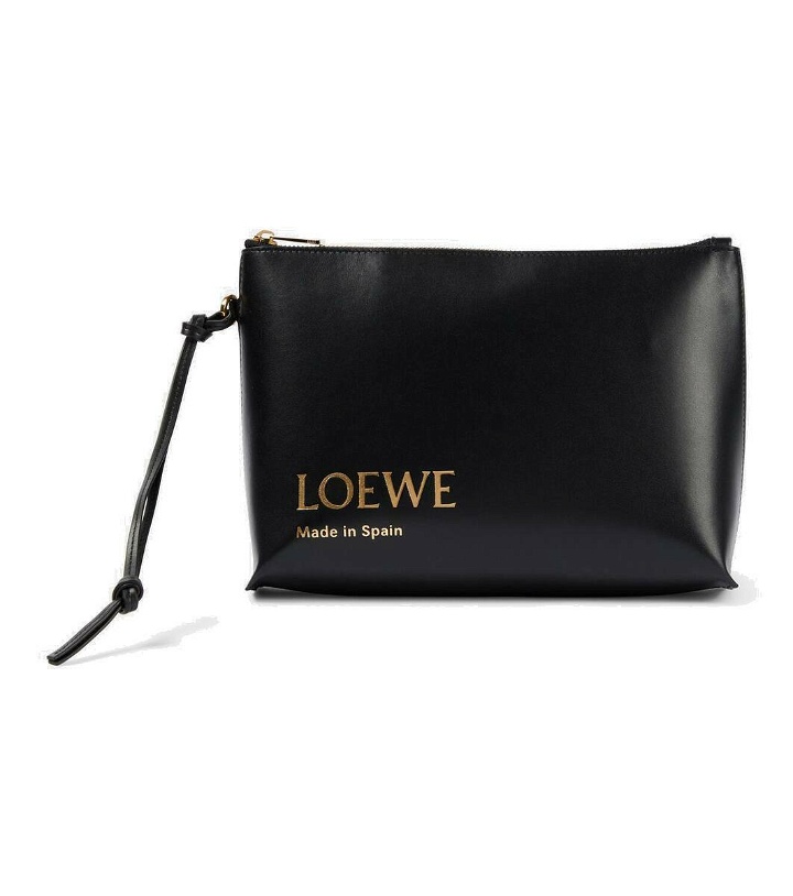 Photo: Loewe Logo embossed leather pouch