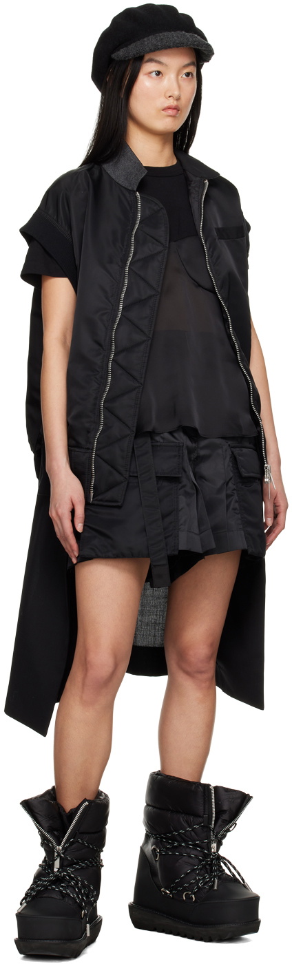 Sacai Black Cotton T-Shirt main image 1