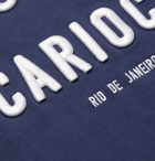 FRESCOBOL CARIOCA - Logo-Embroidered Loopback Organic Cotton-Jersey Sweatshirt - Blue
