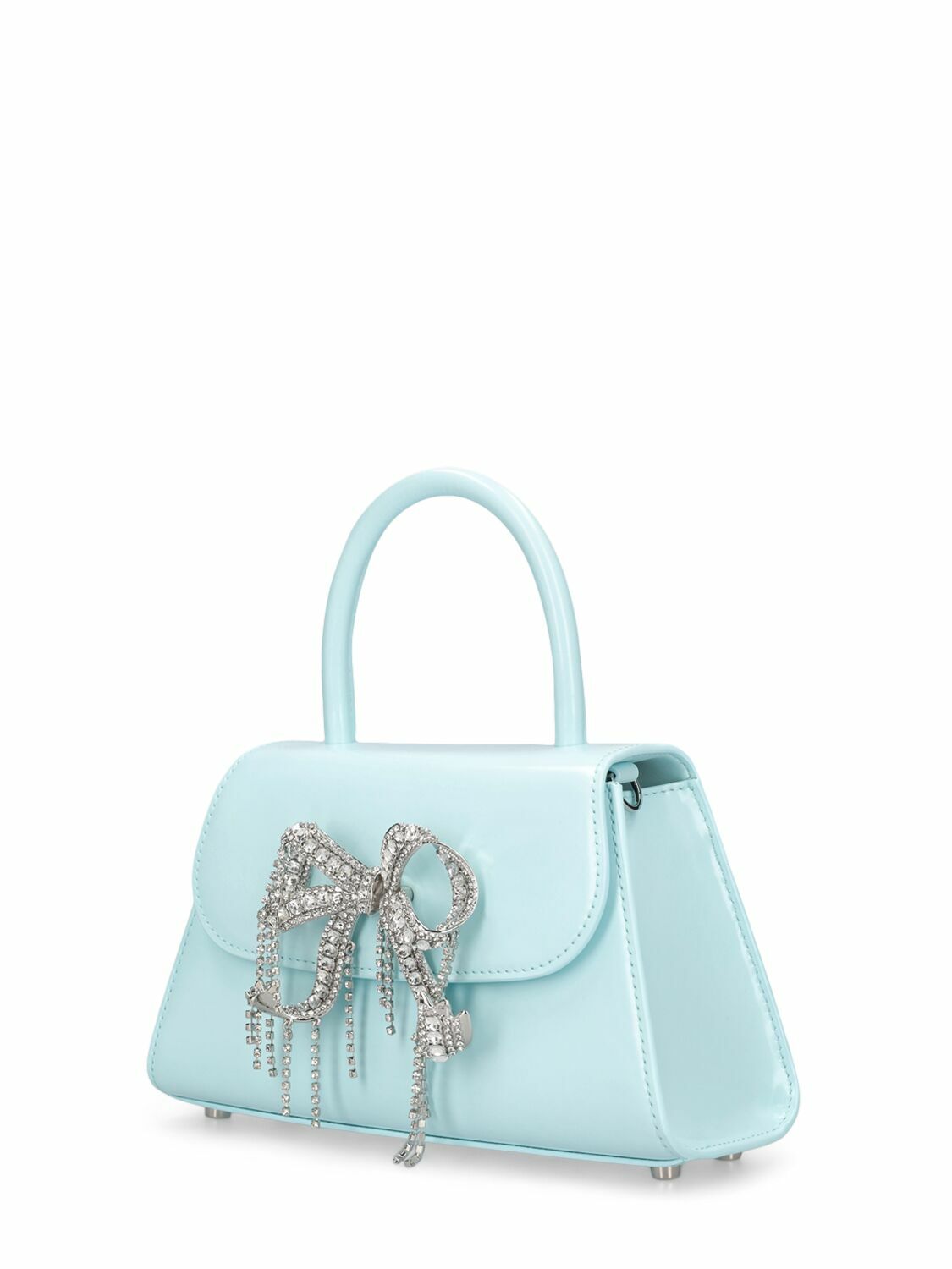 Rhinestone Hotfix Bow Handle Nylon Clutch