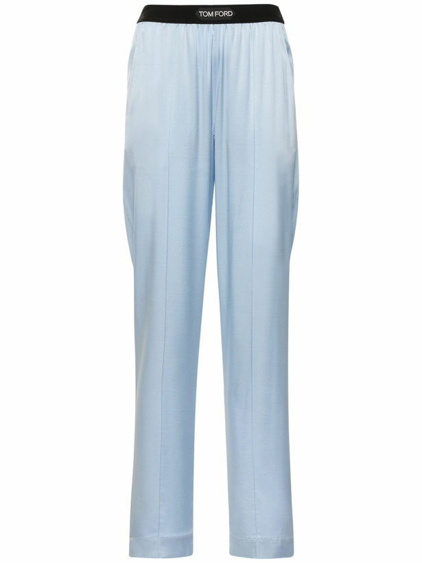 Photo: TOM FORD - Logo Silk Satin Pajama Pants