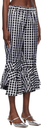 Comme des Garçons Comme des Garçons Black Satin Check Trousers