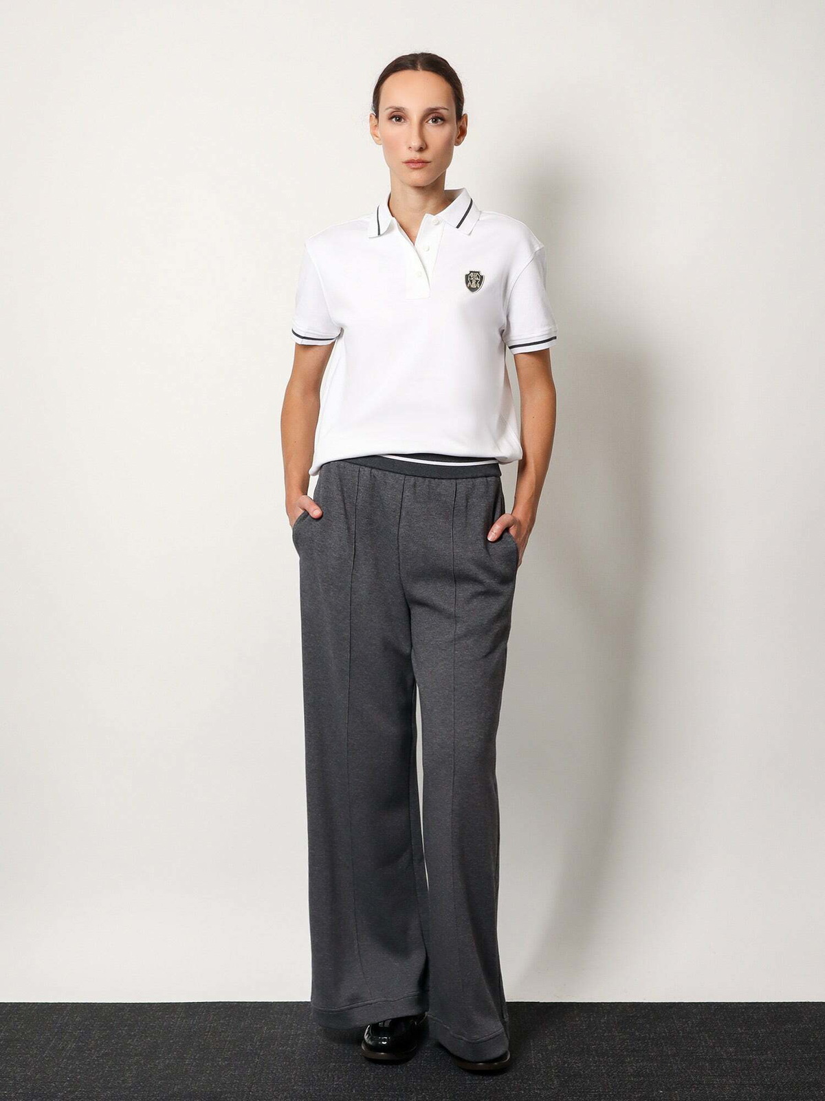 Tシャツ・カットソー BRUNELLO CUCINELLI Woman Polo Shirt White ML944VD115 C159 Brunello Cucinelli Polo Shirt White Womens Brunello Cucinelli
