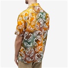 Beams Plus Men's Batik Print Vacation Shirt in Brown