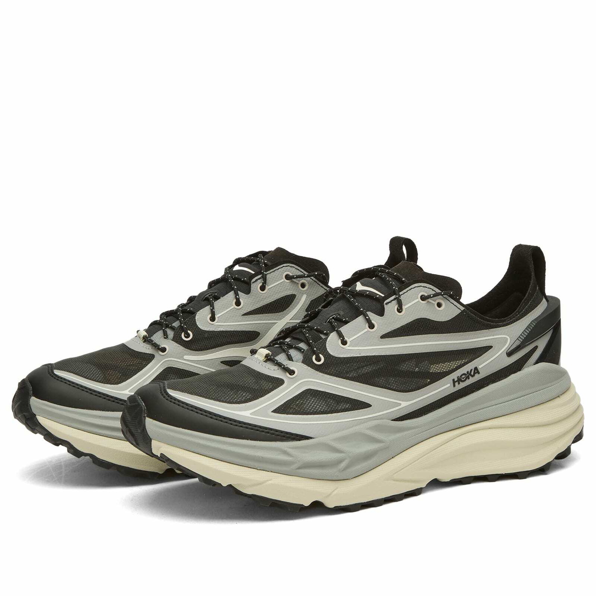 HOKA ONE ONE U Stinson One7 Sneaker in Stellar Grey/Eggshell