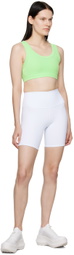 Alo White High-Waist Biker Shorts