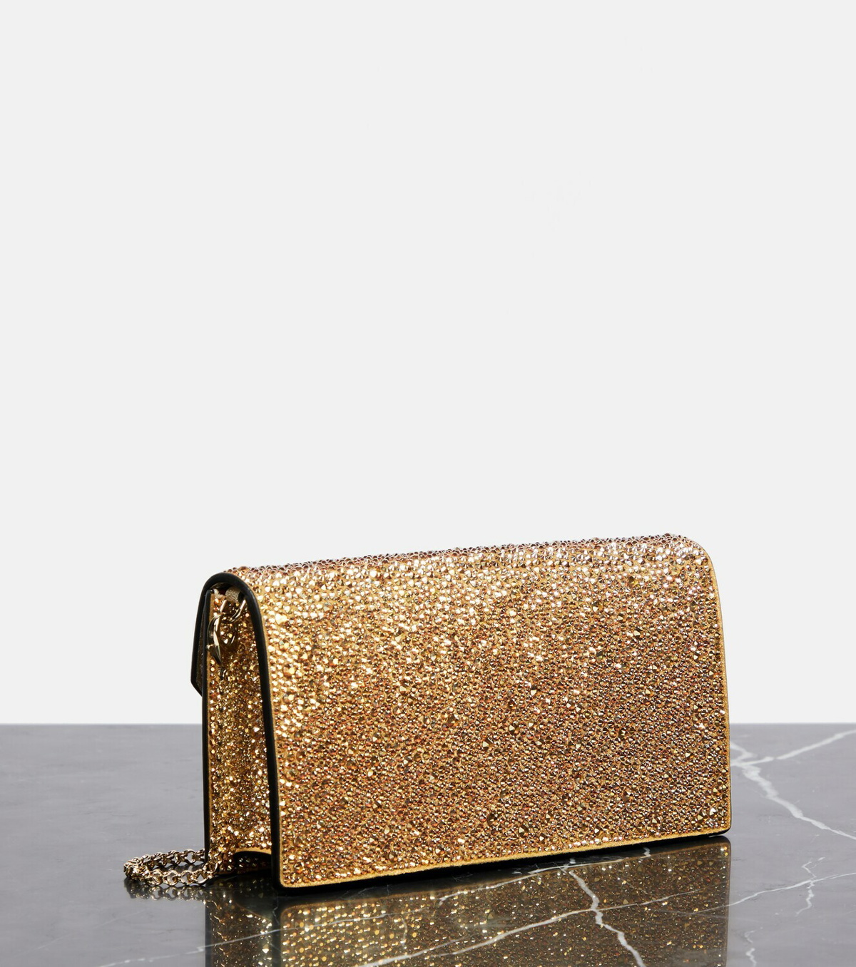 Christian Louboutin Gold Loubi54 Clutch Bag in Metallic