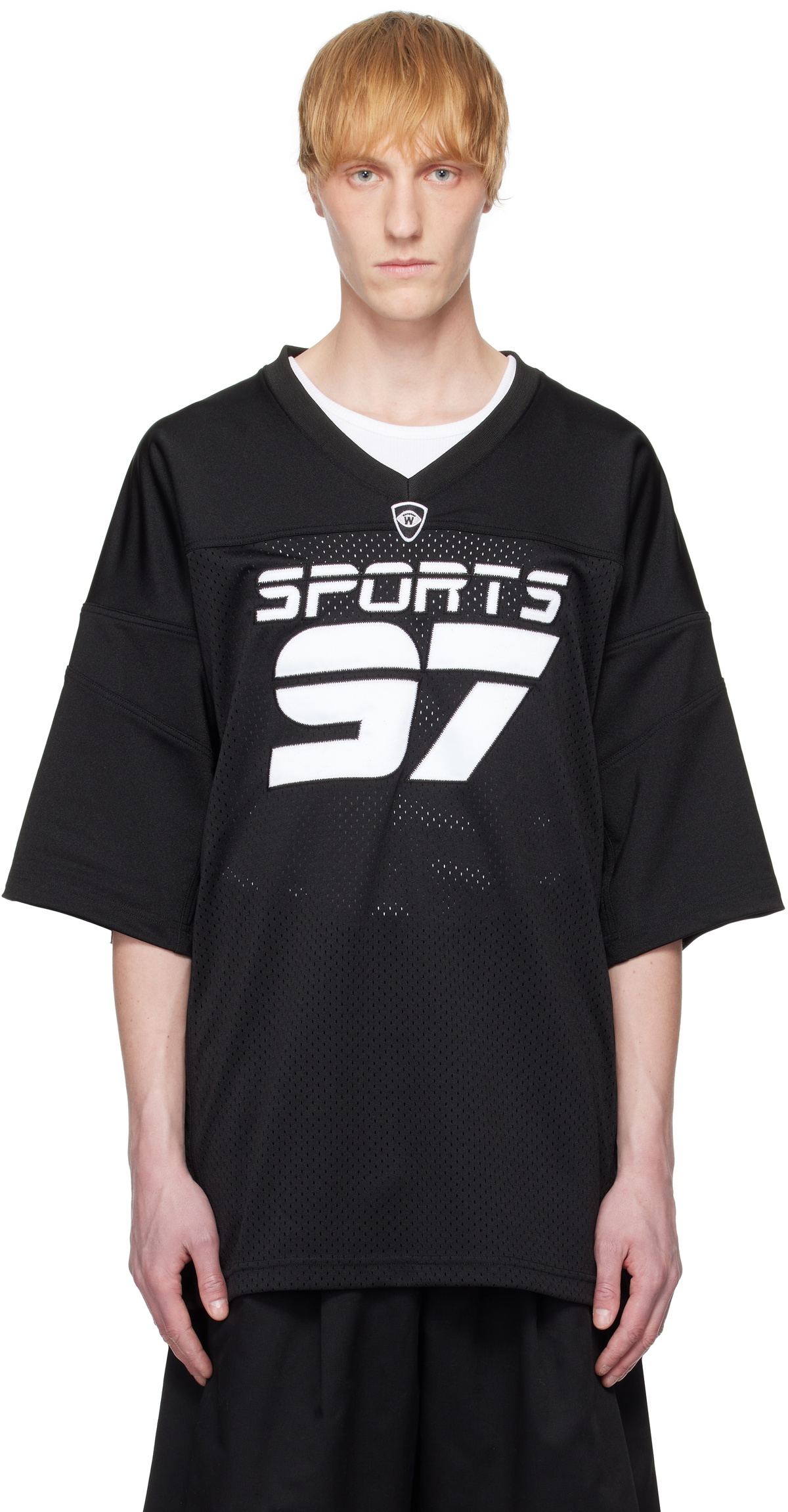 WILLY CHAVARRIA Black 'Sports' Football Jersey T-shirt Willy Chavarria