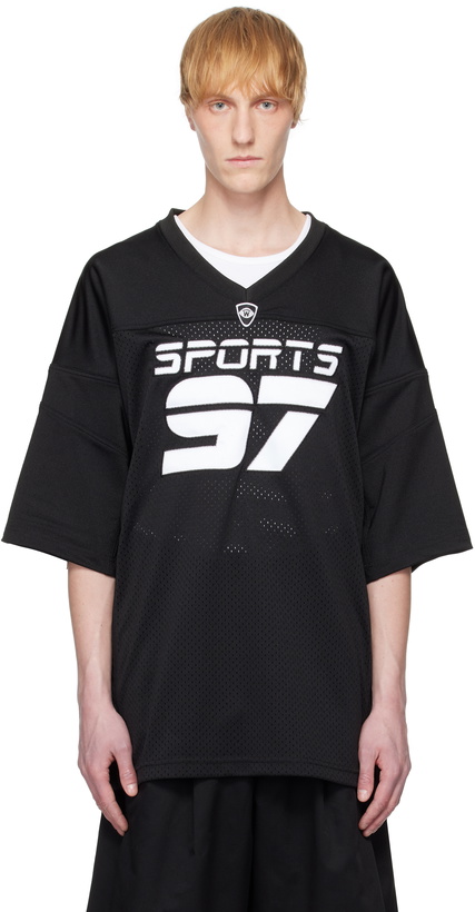 Photo: WILLY CHAVARRIA Black 'Sports' Football Jersey T-shirt