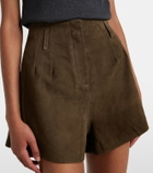 The Frankie Shop Lise high-rise suede shorts