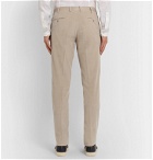 Brioni - Tapered Cotton-Corduroy Trousers - Neutrals