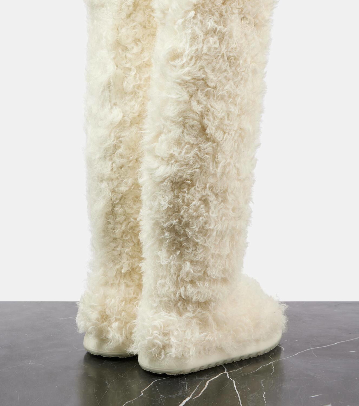 Moncler Beverly shearling over-the-knee boots Moncler