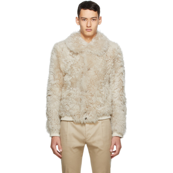 Photo: Saint Laurent Off-White Shearling Jacket