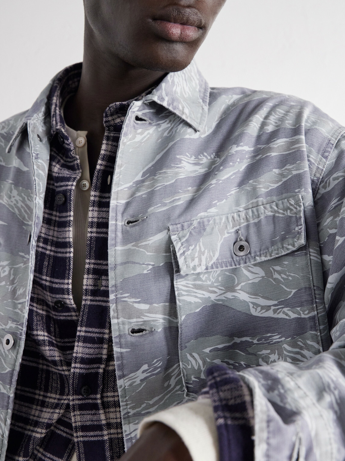 A.PRESSE - Printed Cotton Jacket - Gray