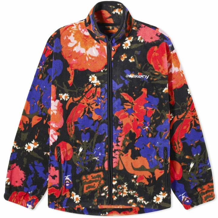 Photo: Awake NY Men's Floral Fleece Jacket in Multi