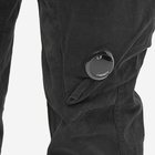 C.P. Company Men's Zip Pocket Stretch Sateen Pant in Black