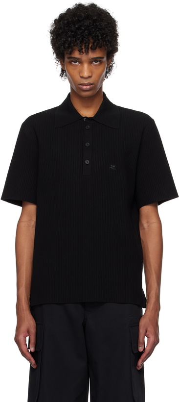 Photo: Courrèges Black Rib Knit Polo