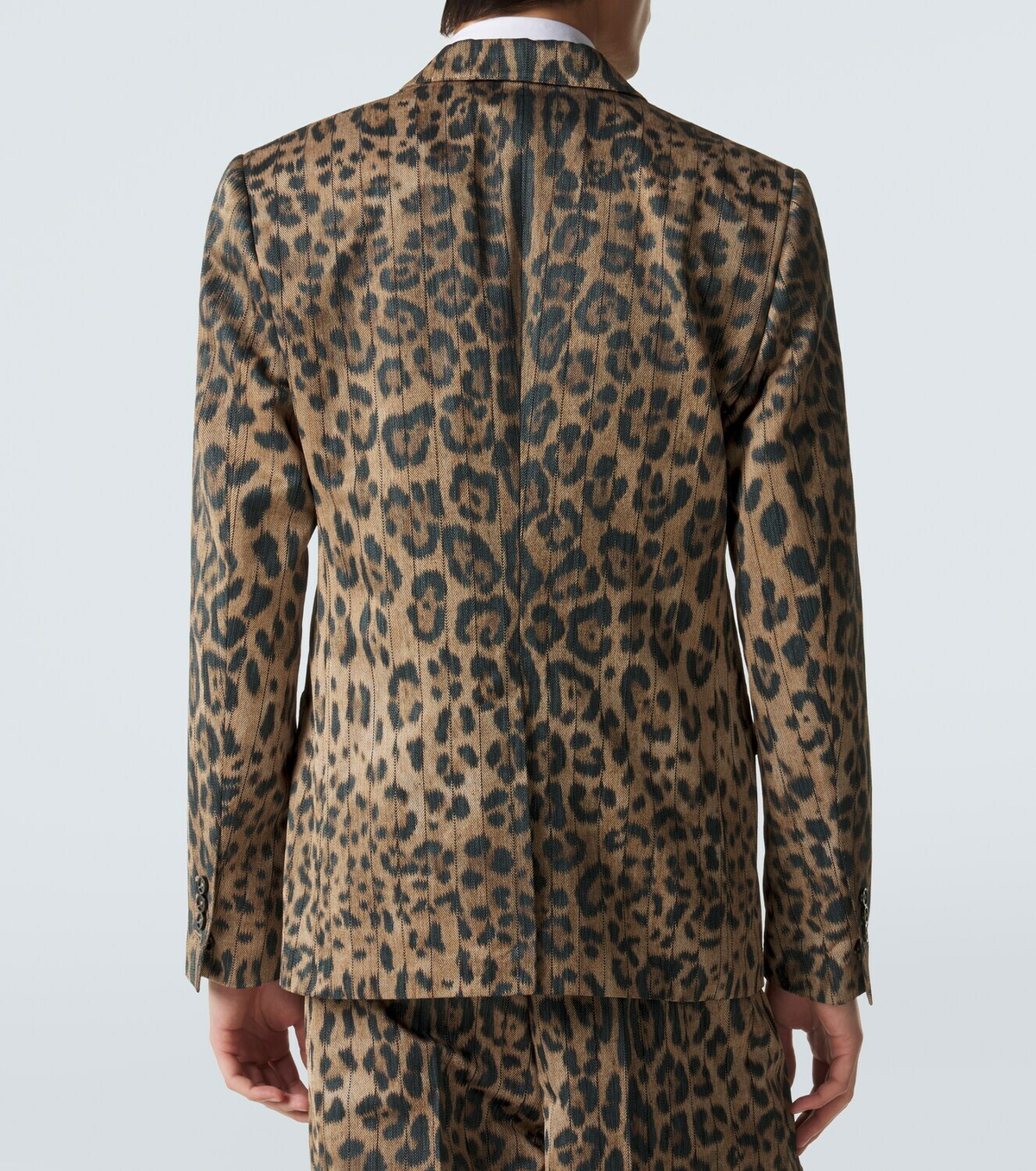 Dolce&Gabbana Leopard-print cotton-blend blazer
