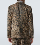 Dolce&Gabbana Leopard-print cotton-blend blazer